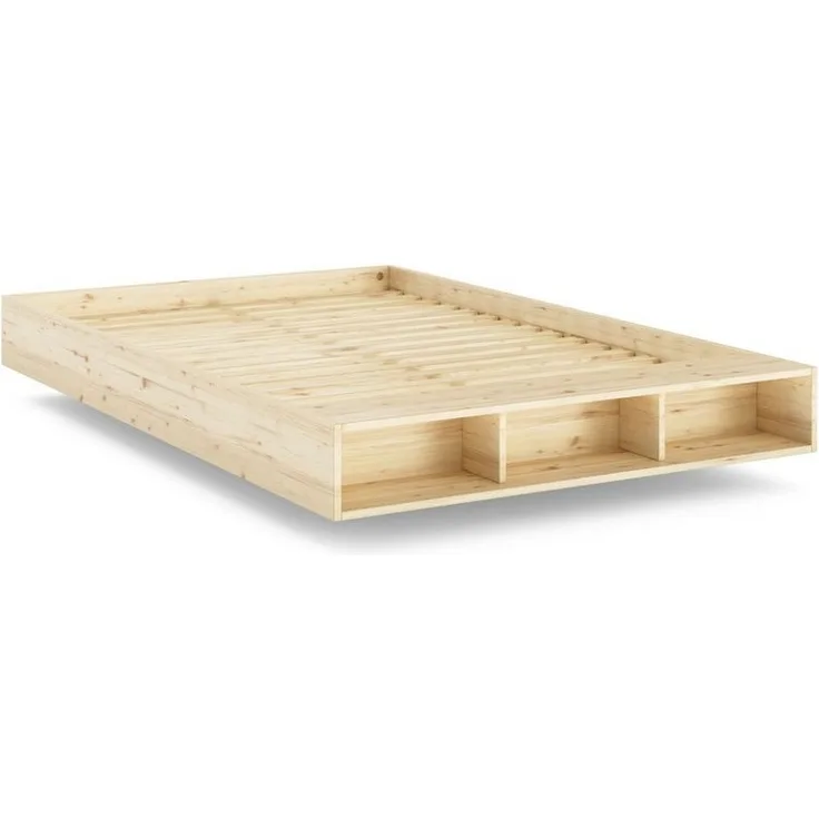 Karup Design Stauraumbett Merge Bed Bettgestell m. integrierter Bank m. Stauraum, mehrere Größen, inkl. Lattenrost, excl. Matratze, FSC®-zertifiziertes Massivholz
