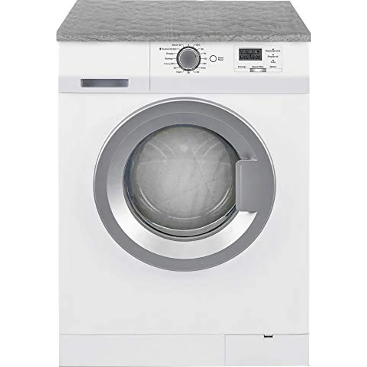 Brandsseller Waschmaschinenbezug & Trocknerbezug 60x60 cm - gepolsterter Schonbezug für Waschmaschine und Trockner – Schutzhülle mit Gummizug - Grau – Bild 3