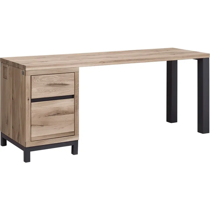 Schreibtisch Wildeiche 180x55x76 bianco geölt VILLANDERS #244