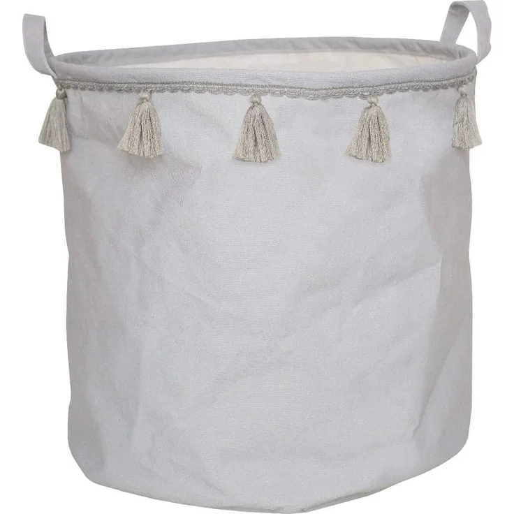 JaBaDaBaDo Kinder Aufbewahrungsbox Grau 40cm Wäsche-Sack Korb K033