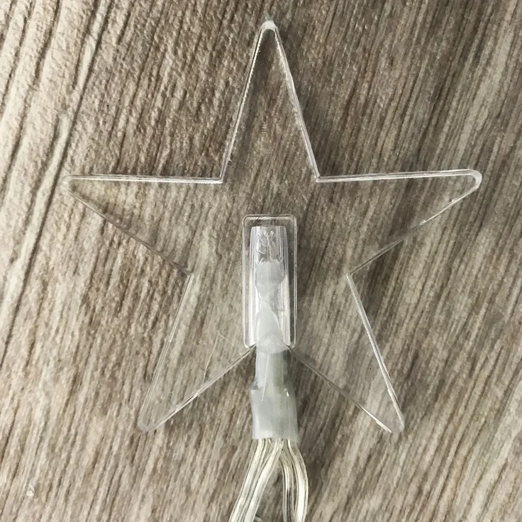 48er LED-Sternenkette Lichterkette Innen und Außen warmweiß – Bild 2