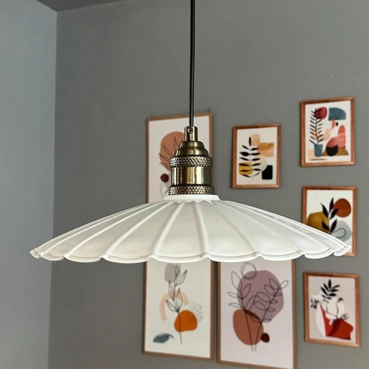 Bamyum Pendelleuchte Risso Tulpe Metall Ø34cm, Modern Hängelampe, ohne Leuchtmittel – Bild 2