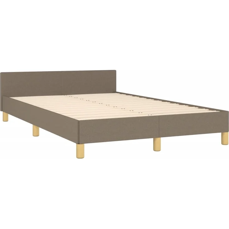 vidaXL Bettgestell ohne Matratze Taupe 120x190 cm Stoff 379538 – Bild 2