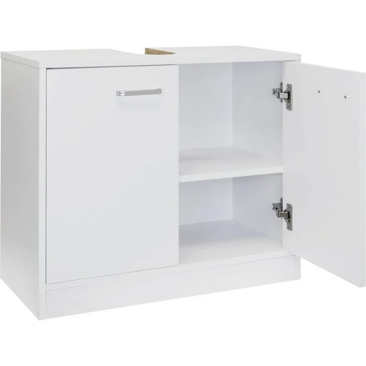 Stabilo Sanitär Waschbeckenunterschrank Waschbeckenunterschrank "LUNA" polarweiß matt 2-türig, 63x29x55cm (1-St) matt 2-türig – Bild 2