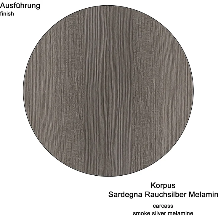 Badset 3-tlg. 'Runner' mit Hochschrank, Unterschrank & Spiegelschrank, Sardegna Rauchsilber, ohne Waschbecken – Bild 5
