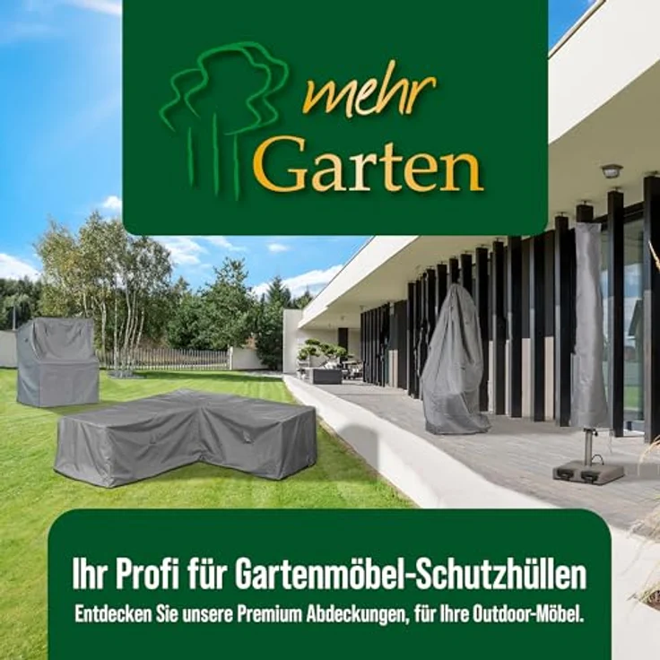 mehr Garten Gartenmöbel-Schutzhülle Premium, Lounge Abdeckung L-Form I Abdeckung Gartenmöbel Winterfest I Gartenmöb – Bild 7