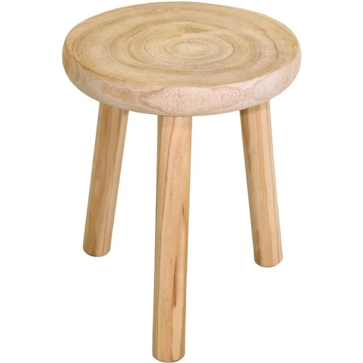 Spetebo Blumenhocker aus Holz mit 3 Beinen - rund naturbelassen (Größe wählbar, 1 St, Ø 30 cm / Ø 35 cm), stabiler Stand auf 3 Beinen – Bild 5
