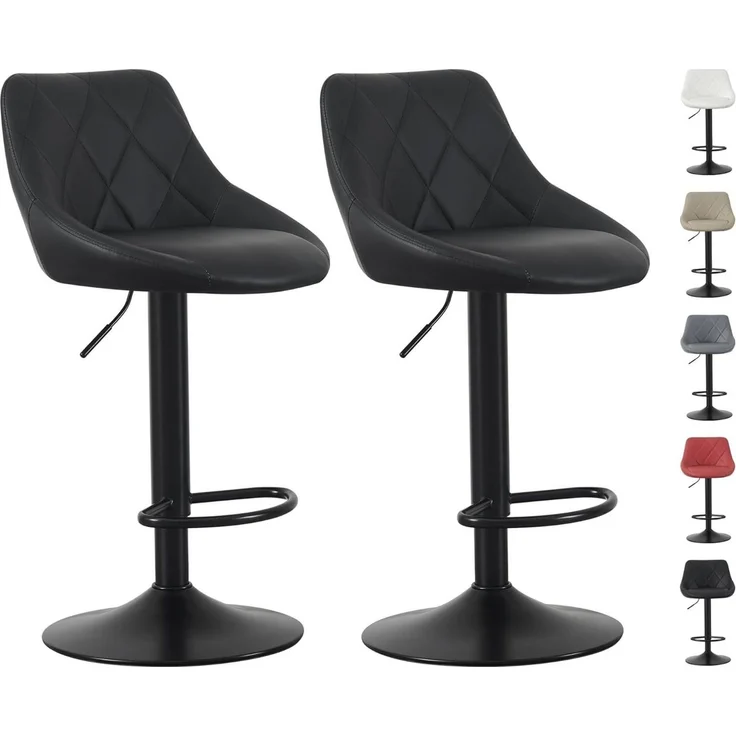 MCC direct Barhocker Barhocker im 2er Set, Kunstleder, Metall, Modell STANLEY – Bild 1