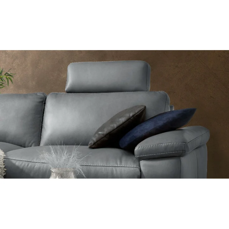 KAWOLA Sofa LOLA Ecksofa Leder grau mit motorischer Relaxfunktion Recamiere links 82 x 178 x 233 cm – Bild 5