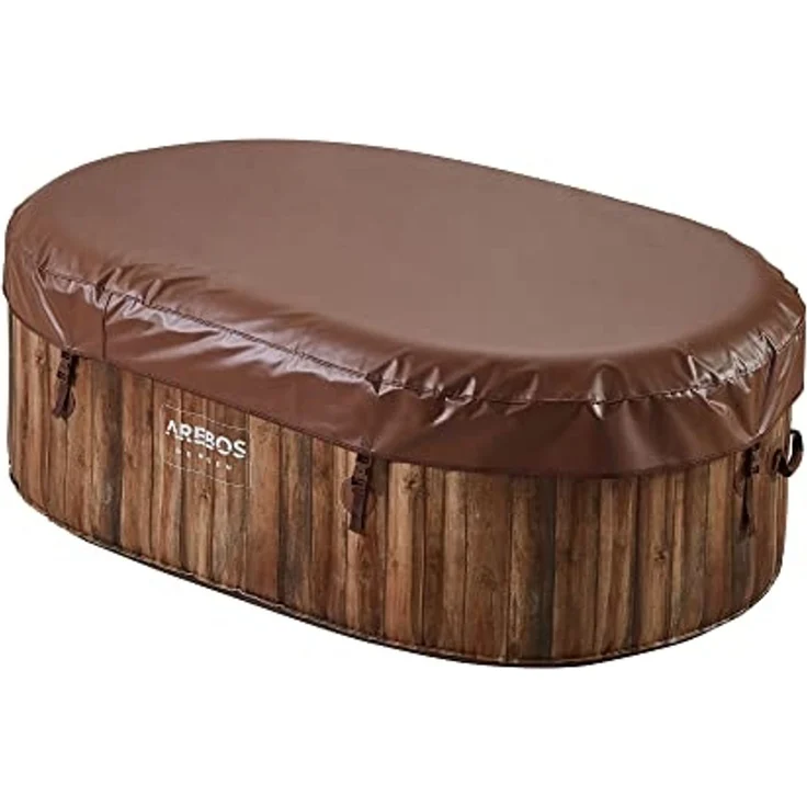 Arebos Whirlpool BERGEN aufblasbar für 2 Personen mit 90 Massagedüsen, (Komplett-Set, 190 x 120 cm), für Outdoor & Indoor – Bild 6