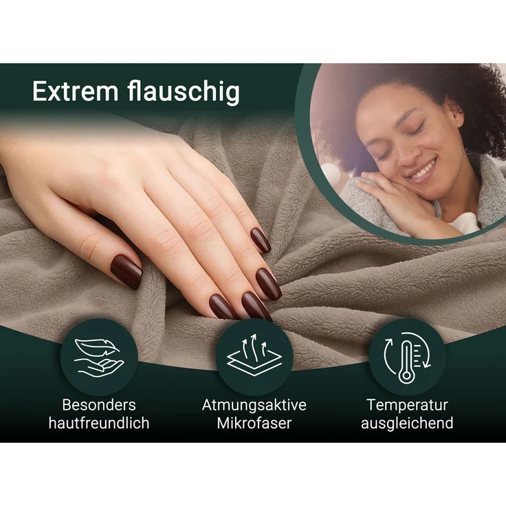 Wohndecke, ZOLLNER, 220 x 240 cm, 100% Polyester, superflauschig, in XXL Größe verfügbar – Bild 4