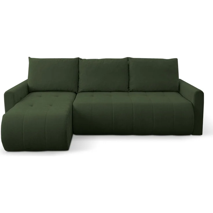 Selsey 'Timmone' Ecksofa mit Schlaffunktion & Bettkasten, Chenille, Universal, Grün – Bild 4