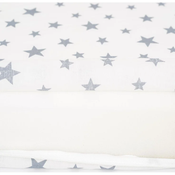 Moni Laufgittermatratze Comfort 88 x 88 x 5 cm, Babybettmatratze, Bezug waschbar weiß – Bild 3
