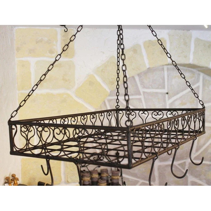 Topfhänger Cocina Pfannenhänger 60 cm Deckenregal Hängeregal Hänger Wurstkrone – Bild 2