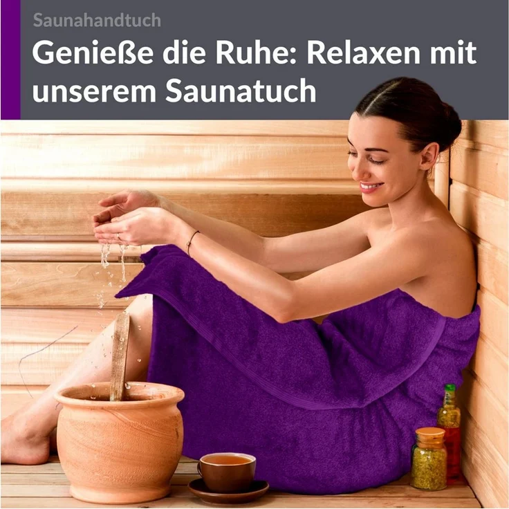 Lashuma Saunatuch XXL Handtuch London, Frottee (1-St), Badetuch Damen & Badehandtuch Herren 100x200 cm - Saunahandtuch 80x220 – Bild 3