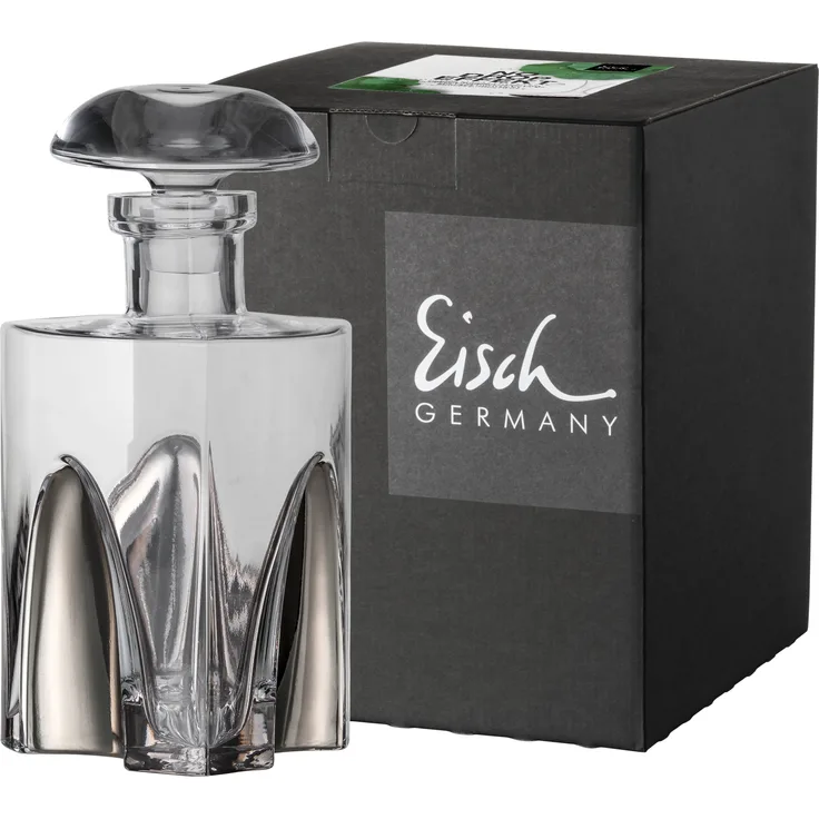 Eisch Karaffe Gentleman Platin, No Drop, Whiskykaraffe, Kristallglas, Platin, 0. 75 L, 86577409