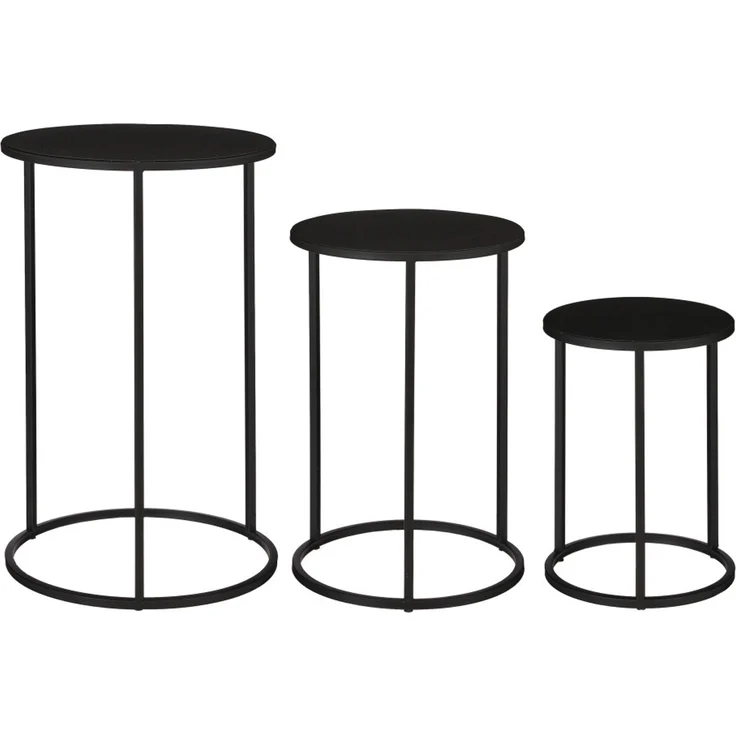 Mica Beistelltisch Quinty Ø 28 x H x 40 cm schwarz – Bild 5