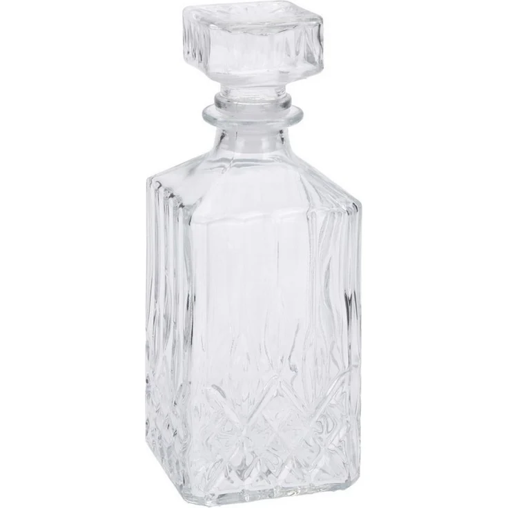 HAC24 Karaffe Whisky Cognac Rum Glas Glaskaraffe Dekanter Flasche Whiskyflasche, (1-tlg), 900 ml mit Glasstopfen – Bild 3