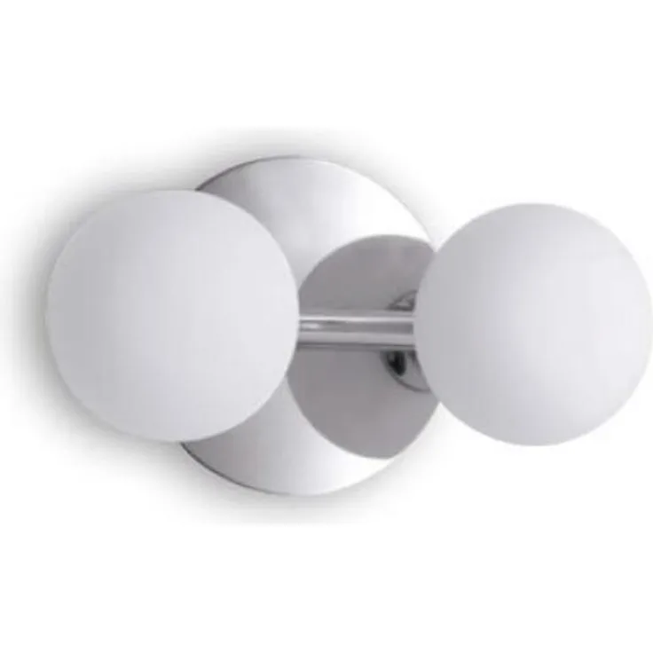 3 W LED-Wandleuchte JUPITER LED , 360lm, 3200k Höhe 9cm, Breite23cm chrom