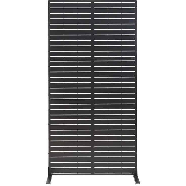 Indoor Trennwand Trolu Stahl 200x100x50 cm Schwarz [casa. pro] – Bild 4
