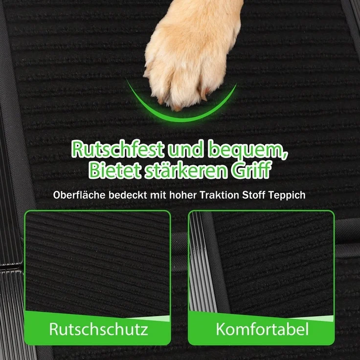 nobleza Hundematte Hunderampe Auto 170 cm Klappbare Treppe aus Metall – Bild 2