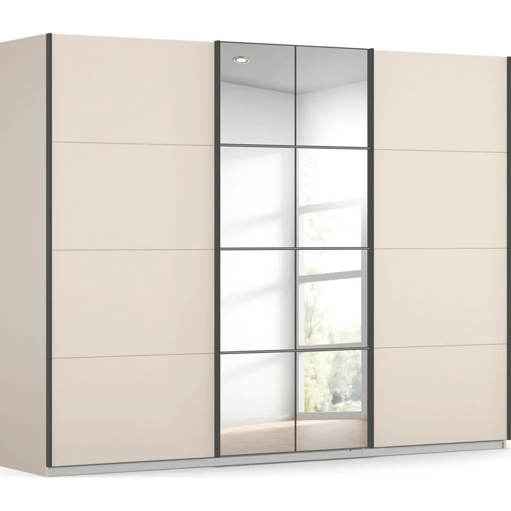 OTTO home Kleiderschrank Schwebetürenschrank Schrank Garderobe Wäscheschrank BAVENO (in 3 Ausstattungen BASIC/CLASSIC/PREMIUM (mit Soft-Close-Funktion) in moderner Loft-Optik mit Griffleisten aus Metall MADE IN GERMANY – Bild 5