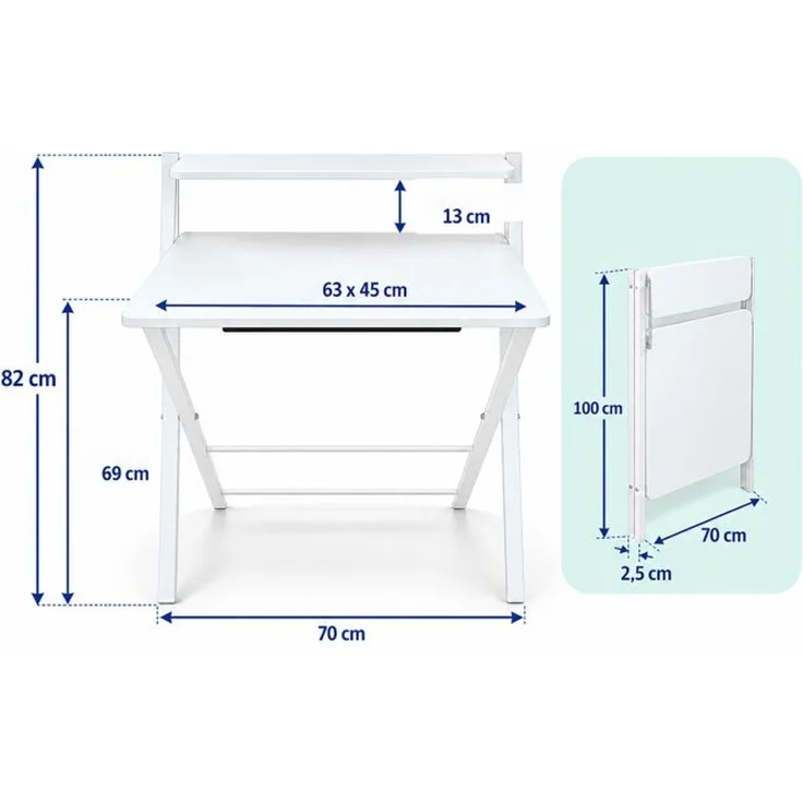 Relaxdays Klappbarer Schreibtisch Monitoraufsatz – Bild 4