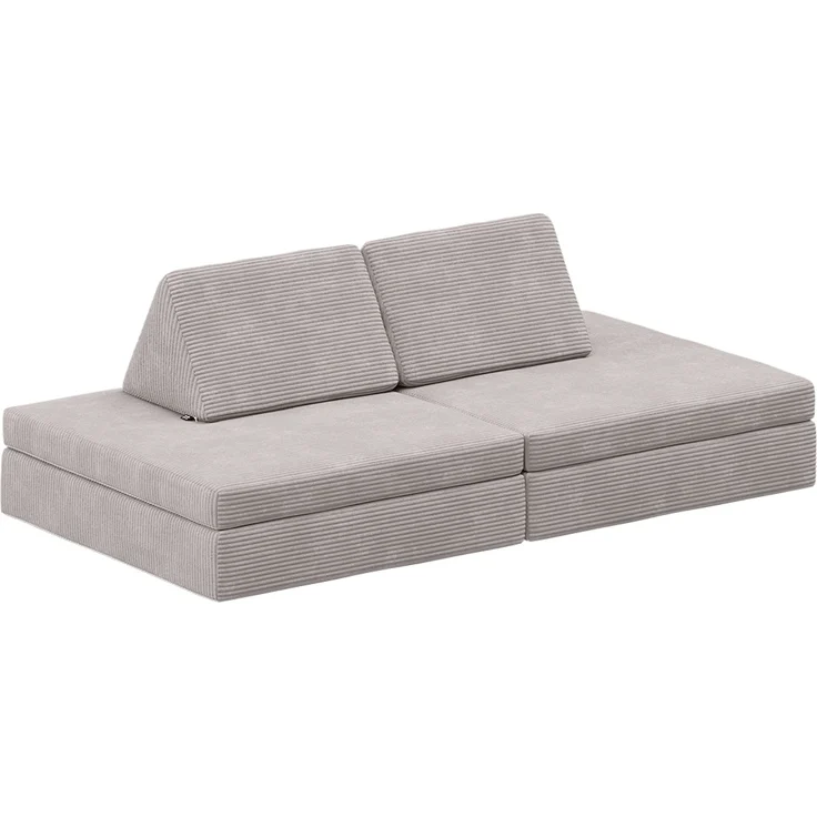 Bellabino 'Nile' Spielsofa, 4-tlg, Cord, grau, faltbare Kindercouch, abnehmbarer & waschbarer Bezug, Kindersofa aus Schaumstoff, Oeko-Tex zertifiziert – Bild 11