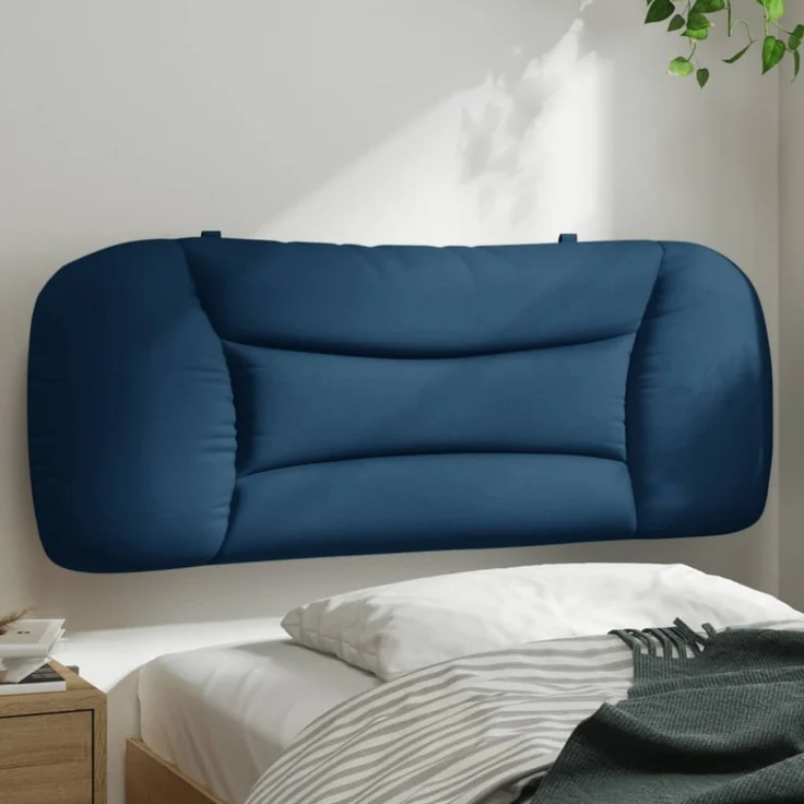 vidaXL Kopfteil-Kissen Blau 100 cm Stoff – Bild 1