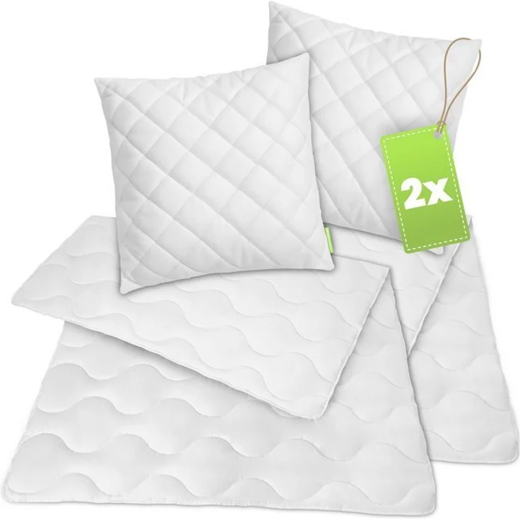 Gentle North Microfaserbettdecke + Kopfkissen Bettdecke & Kopfkissen - 2-Set Kopfkissen - Ganzjahresdecke, Füllung: 100% Polyester, Reißverschluss beim Kissen - waschbar - allergikerfreundlich – Bild 4