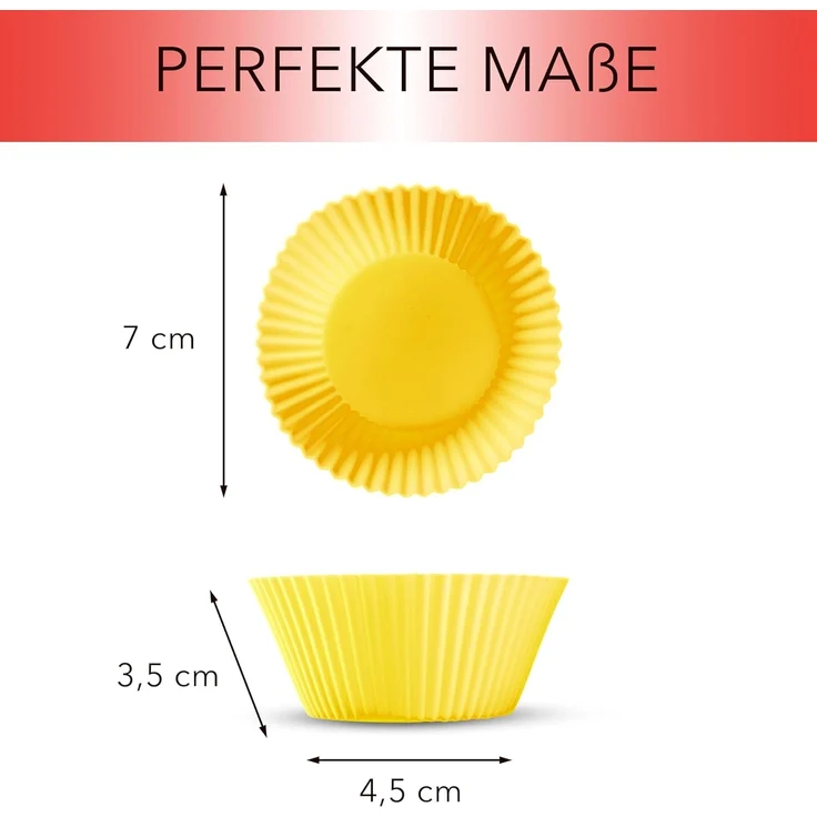 AVANA Muffinform Wiederverwendbare Muffinformen aus Silikon Cupcake Muffinförmchen, (24-tlg), Antihaftbeschichtet, BPA-frei, umweltschonend, 8 Farben – Bild 5