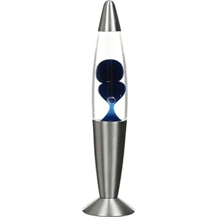 Licht-Erlebnisse Lavalampe TIMMY, Warmweiß, Retro Lampe Blau klein 36 cm hoch Tischleuchte – Bild 2