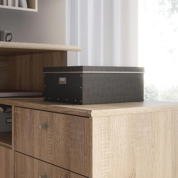 Forte Schreibtisch TEMPRA 2 - Büro in Sonoma Eiche (D30F)-Grey (A11) – Bild 8