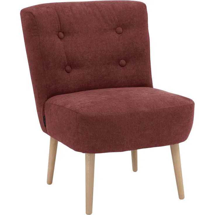 Sessel Kamle Bezug Flachgewebe Buche natur / rot 21645