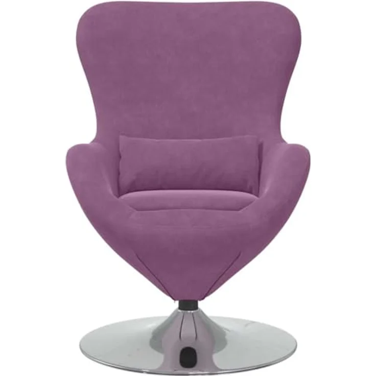 vidaXL Eiersessel Lila Samt 42002735 – Bild 9