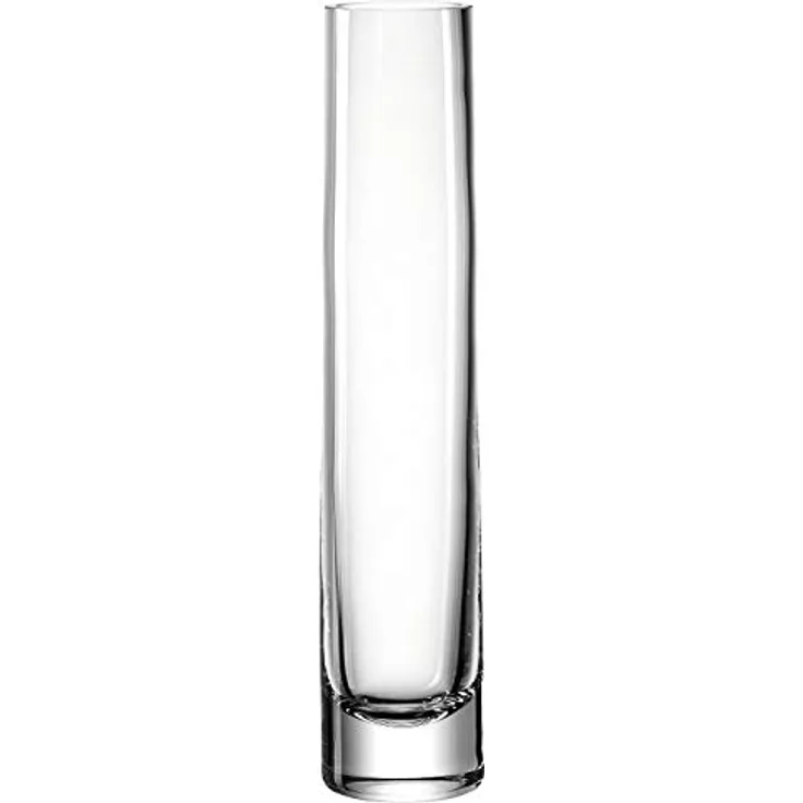 LEONARDO HOME Novara Deko-Vase, zylinderförmige Glasvase für Einzelblumen, Höhe 30 cm, Durchmesser 6,3 cm, transparentes Klarglas
