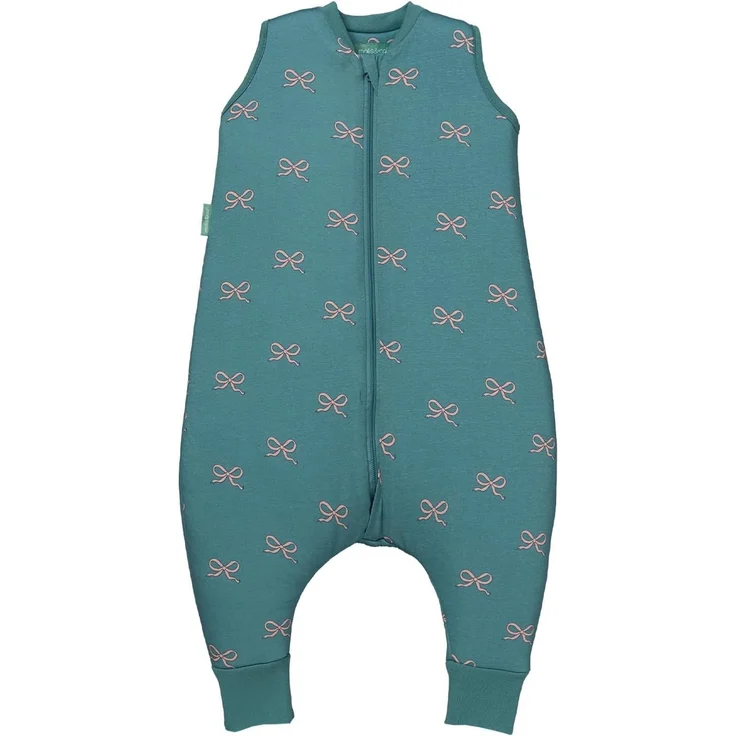 molis&co - Baby Schlafsack mit Füßen 2.5 TOG - Ganzjahres Schlafsack - Babyschlafsack mit Beinen - 100% Baumwolle (Oeko-TEX 100), Winterschlafsack Premium Qualität - Bows (80 cm) – Bild 1