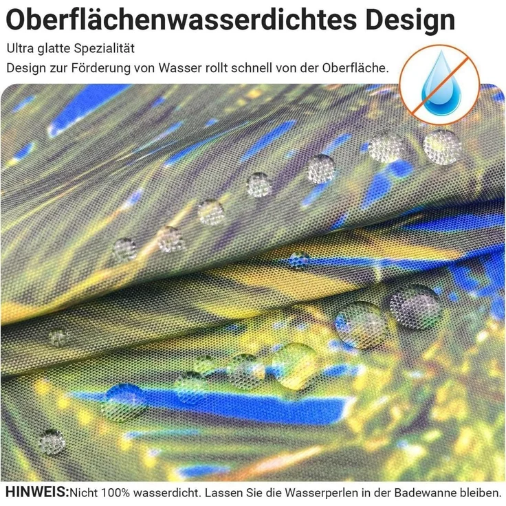 Duschvorhang Strandmuster 180x200cm Antischimmel, Wasserabweisend – Bild 2