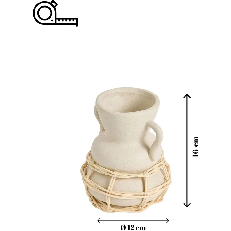 Evila Originals 'Pot Terracota' Vase, Creme, 12 x 12 x 16 cm – Bild 5