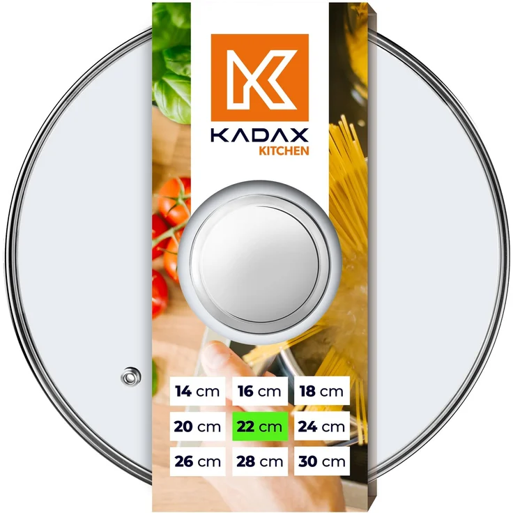 KADAX Glasdeckel 22 cm, hitzebeständig für Topf – Bild 3