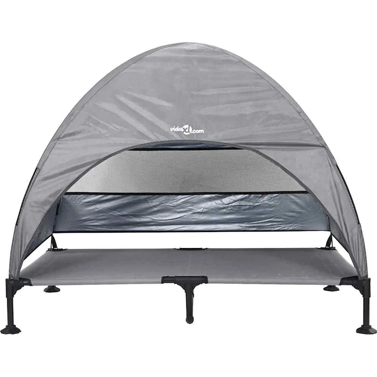 vidaXL Hochgelegtes Hundebett Hellgrau 127 x 81 x 108 cm 42008219 – Bild 3