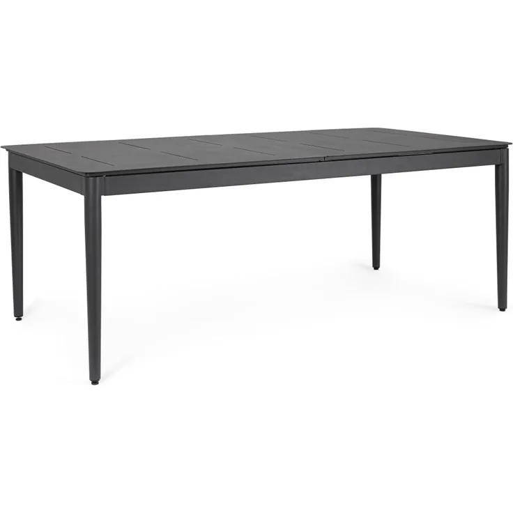Gartenesstisch Nebula ausziehbar aus Aluminium, modern rechteckig, anthrazit, für 8–10 Personen