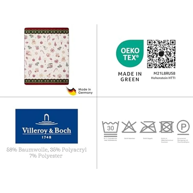 Wohndecke Toy's Delight mit weihnachtlichen Motiven, Weihnachtsdecke in 150x200, Villeroy & Boch – Bild 6