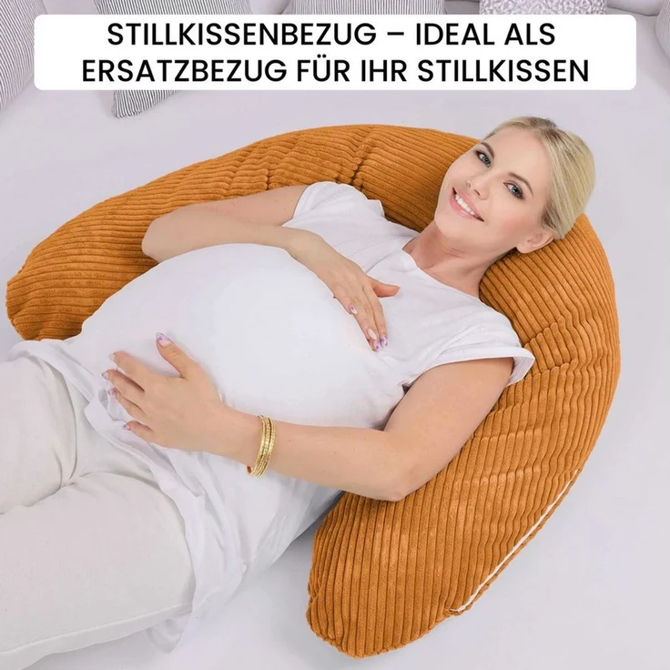 Amilian Stillkissenbezug 170 cm - Kissenbezug für Schwangerschaftskissen, Seitenschläferkissen, weicher und pflegeleichter Bezug - ideal als Ersatzbezug – Bild 4