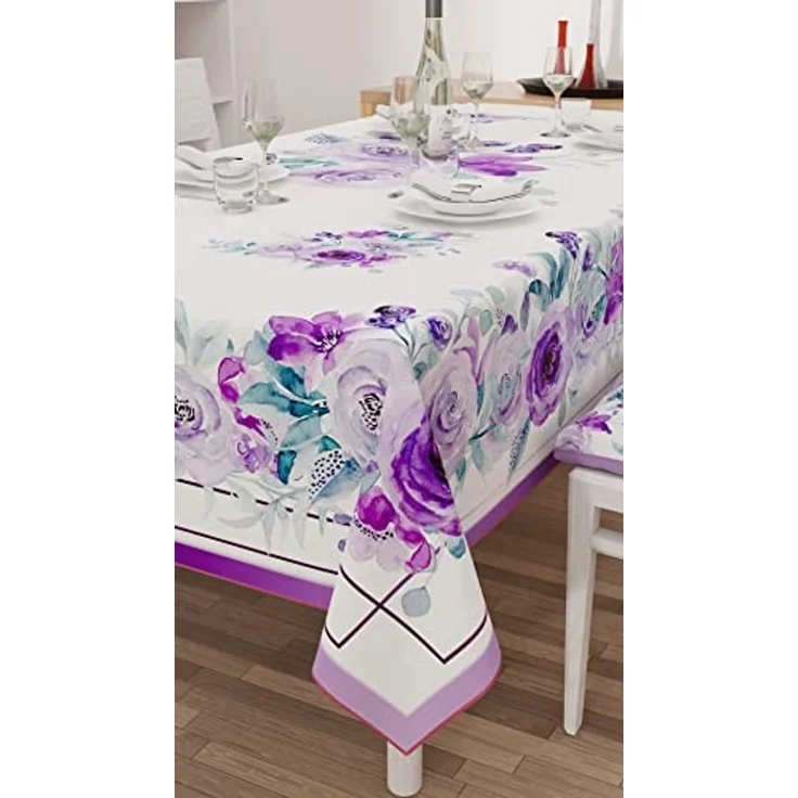 PETTI Artigiani Italiani - Tischdecke, schmutzabweisend, rechteckig, für Küchentisch, Blumenmuster, 02 x 6 Sitzer (140 x 180 cm), 100% Made in Italy – Bild 6