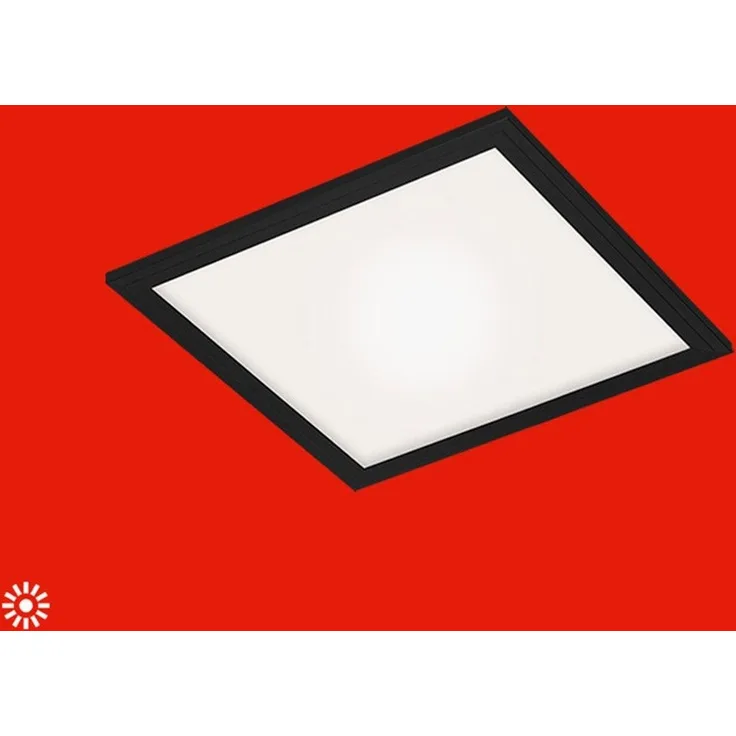 Briloner Leuchten - LED Panel, LED Deckenleuchte, Deckenlampe, Deckenstrahler, 12 Watt, 1. 300 Lumen, 4. 000 Kelvin, Weiß-Schwarz, 295 x 295 x 55 mm (LxBxH), 7191-015