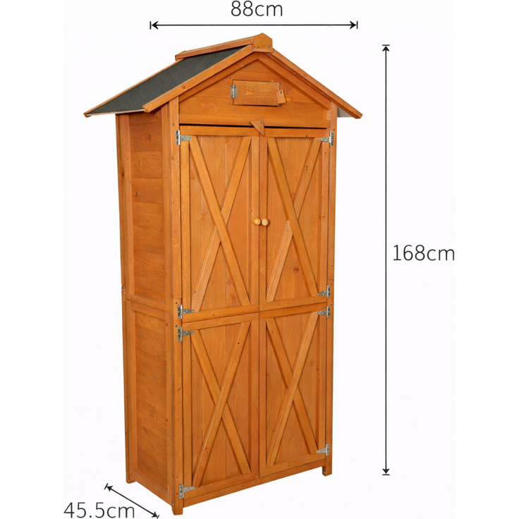 Werkzeugschrank aus Holz, ca. 88 x 45,5 x 168 cm, braun – Bild 4