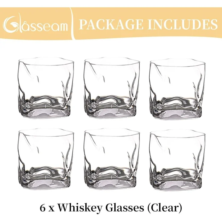 Whiskyglas Set 6 Unregelmäßige Falten Scotch 250ml Papa Ehemann Bourbon/Rum – Bild 6