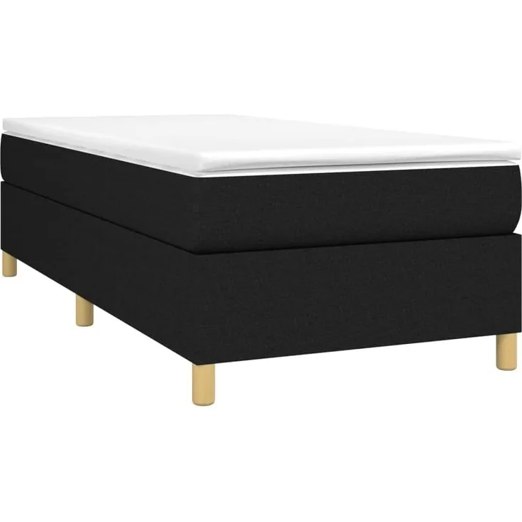vidaXL Polsterbett, Stoff, Schwarz, 100x200 cm, Natur