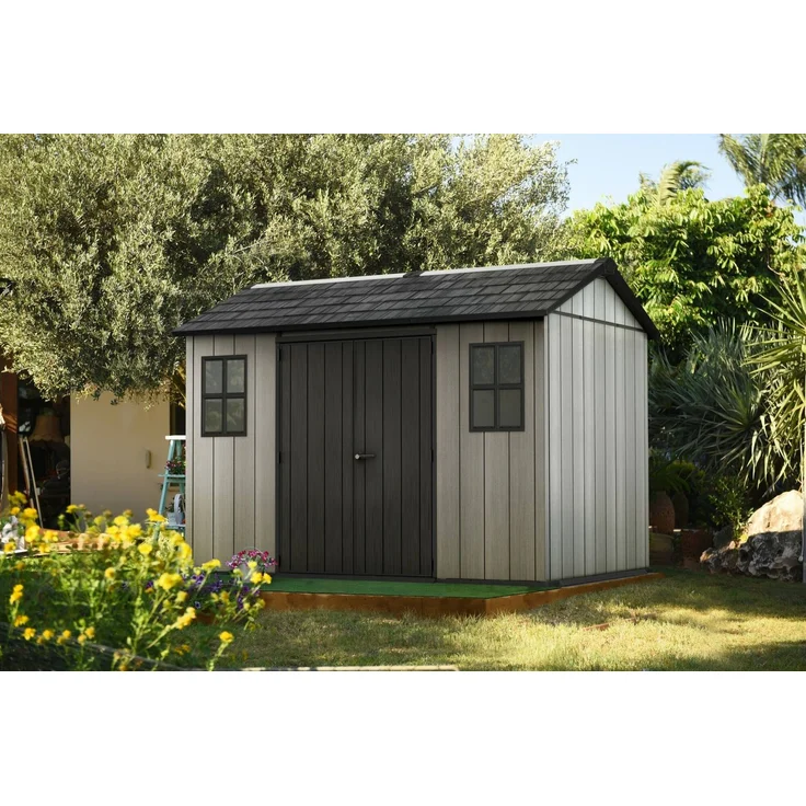 Dmora Gartenhaus Dartmouth, Gartenhütte, Gartenhaus, Werkzeugschuppen, 350x229 h254 cm, Grau – Bild 5